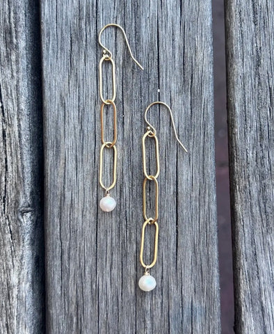 Pearl Link Earrings
