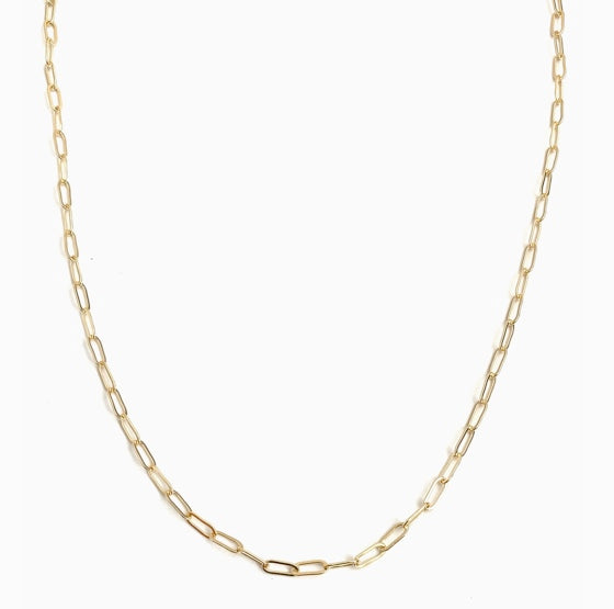 Gold fill paperclip chain