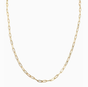 Gold fill paperclip chain