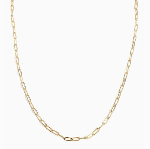 Gold fill paperclip chain