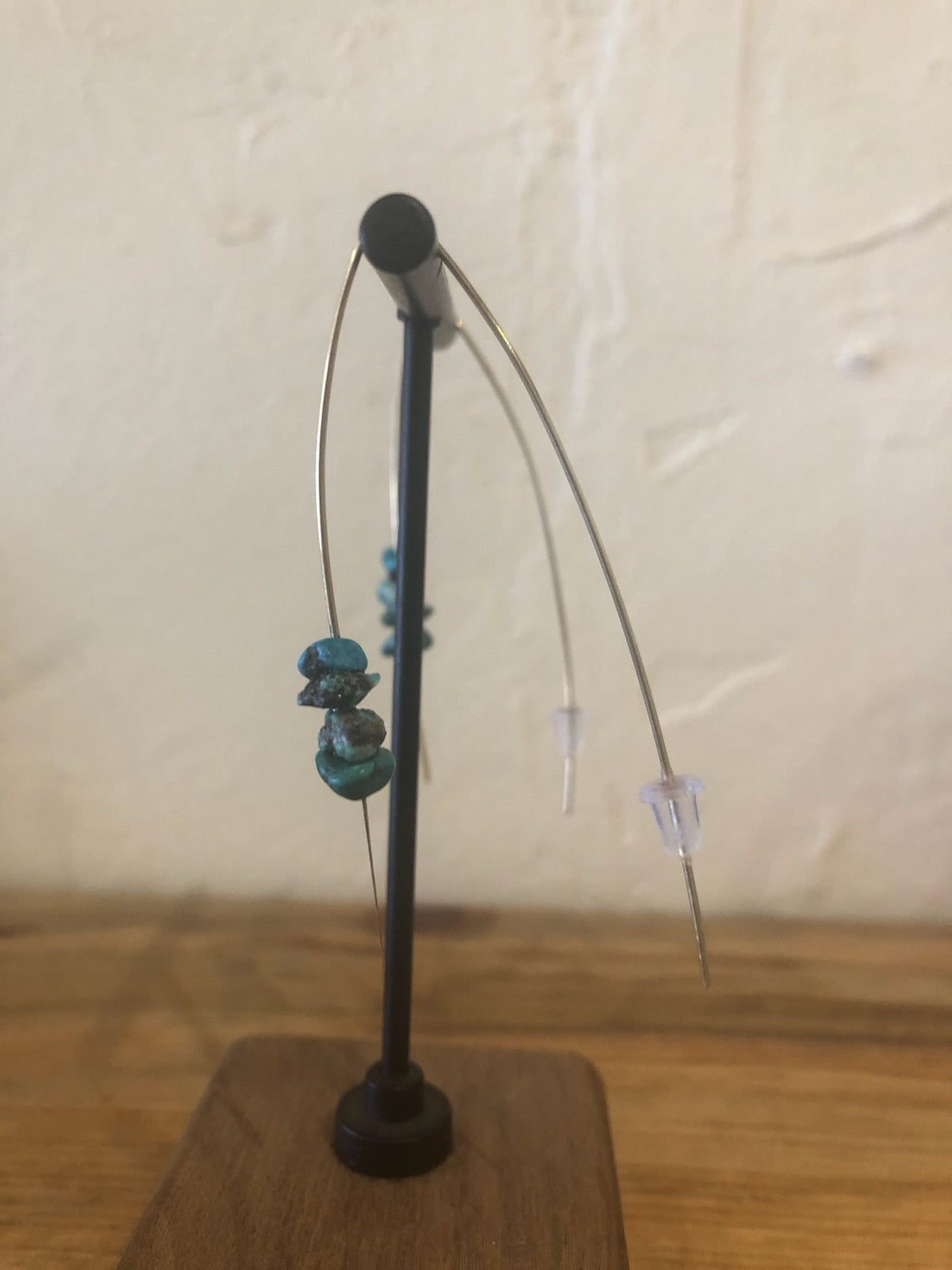 Turquoise Om Bead Earring
