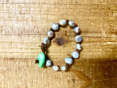 Silver Pearl Bracelet