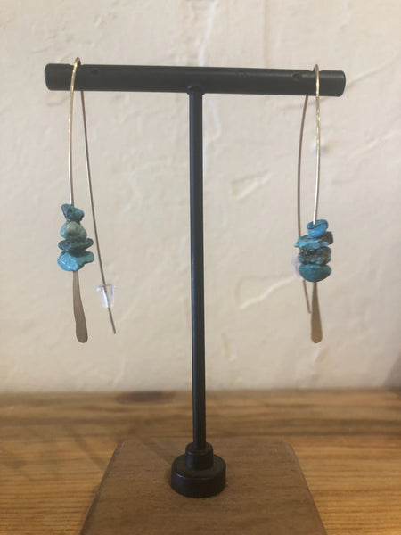 Turquoise Om Bead Earring