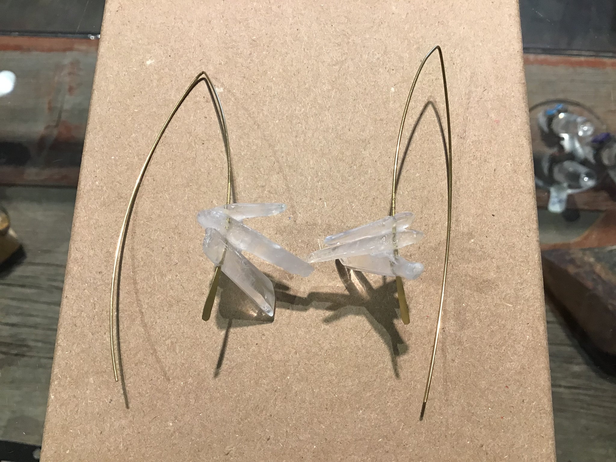 Crystal Om Earring