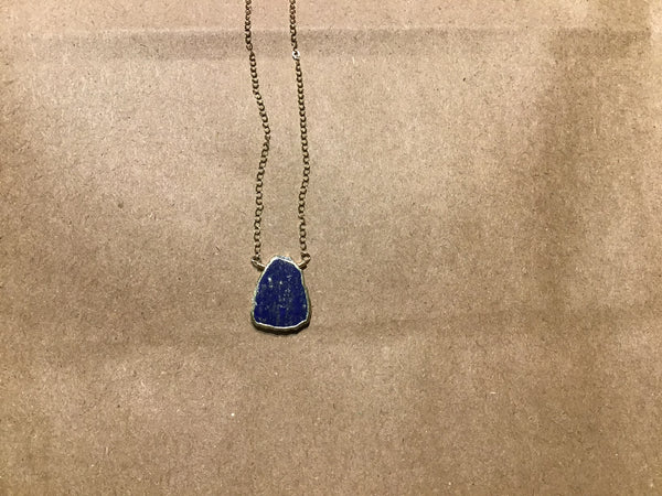 Gemstone Slice Necklace Asst