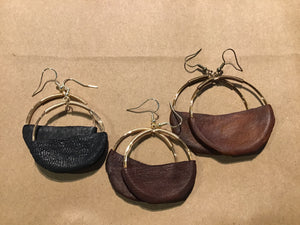 Nomad Hoop Leather Earring
