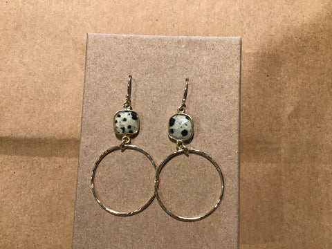 Earring Dalmatian Jasper
