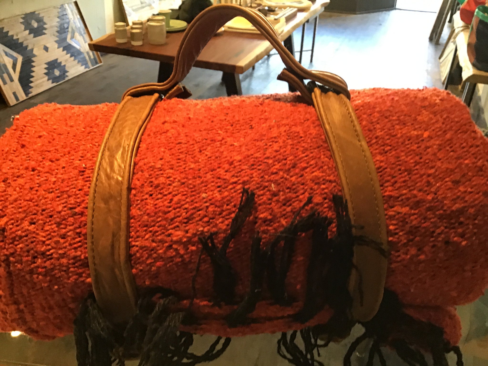 Leather Blanket Holder