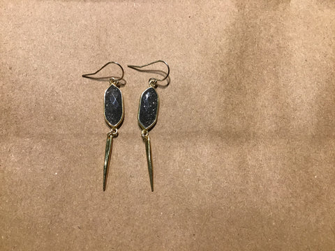 Black Sunstone Cass Earring