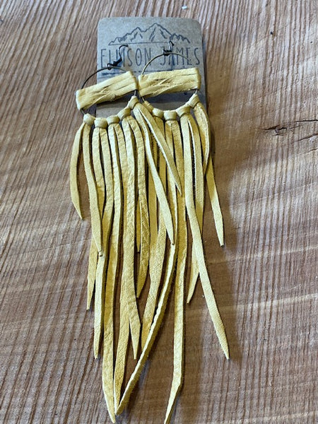 Arvada Fringe Earring Leather