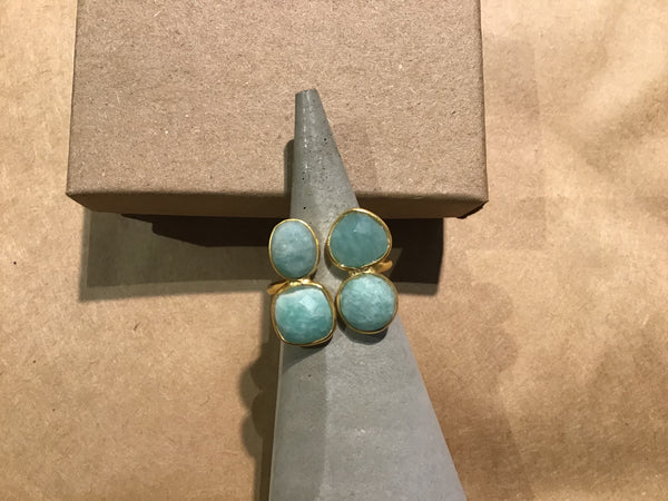 Adjustable Multi Stone Ring