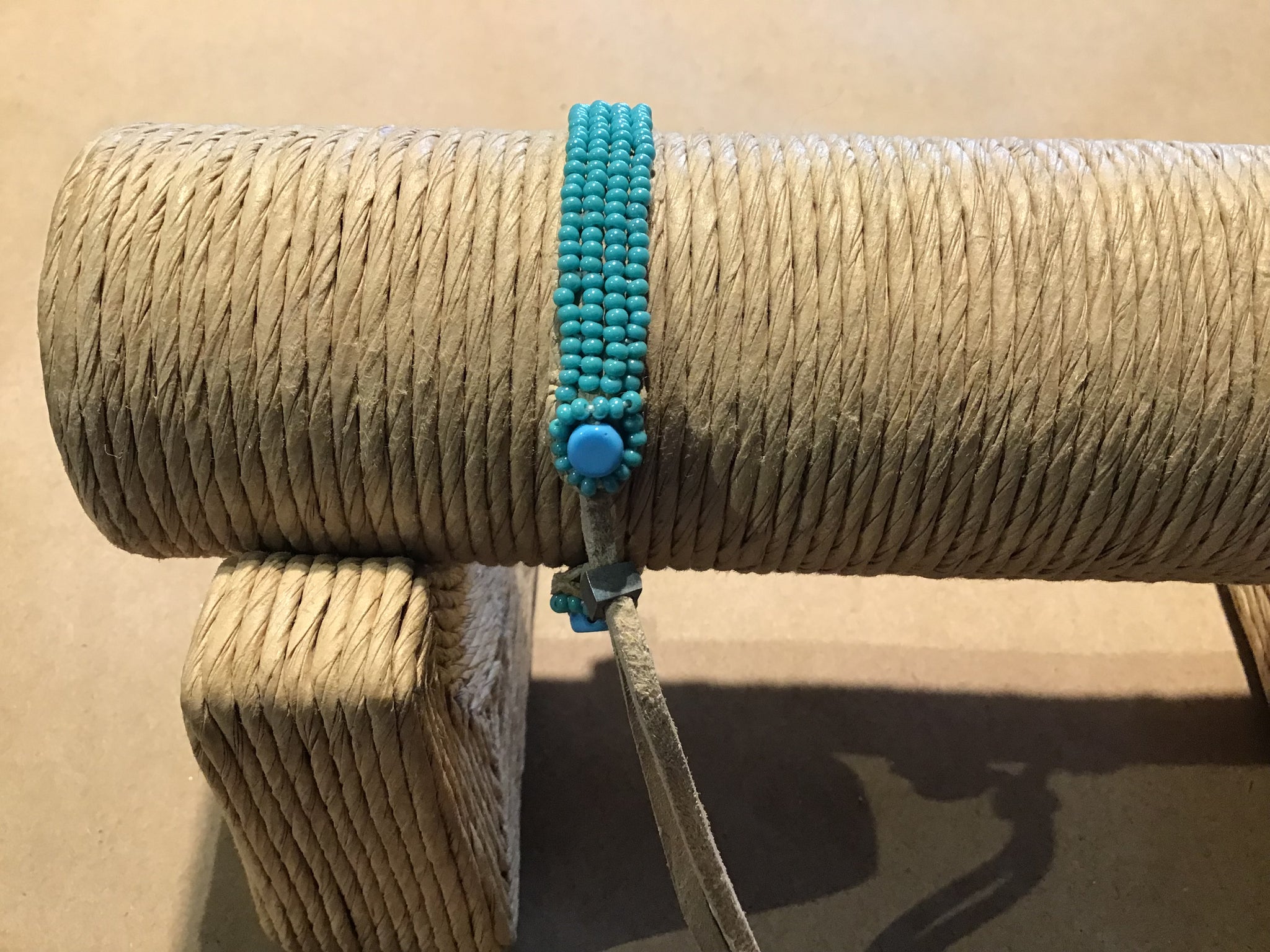 Leather Beaded Bracelet