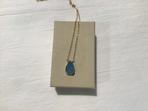 Druzy Teardrop Necklace