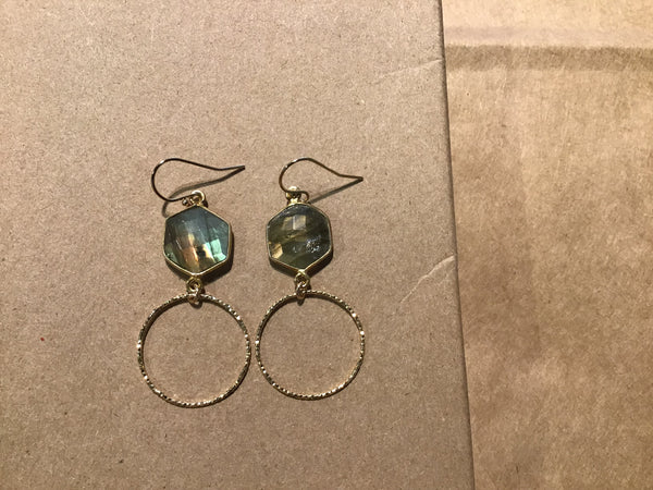 Earring Labradorite Drop