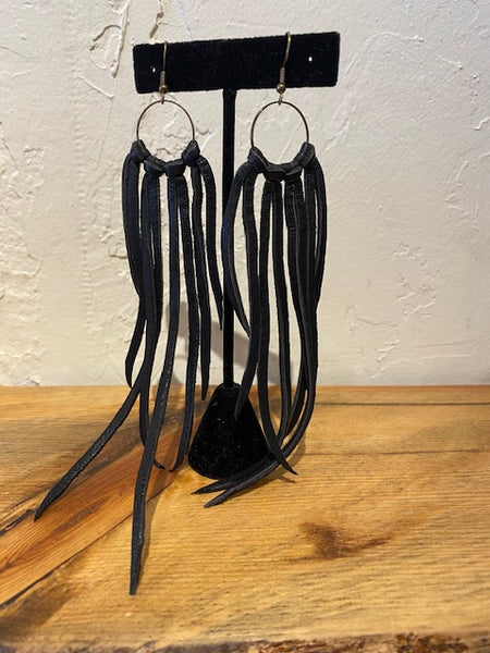 Classic Fringe Earring Leather