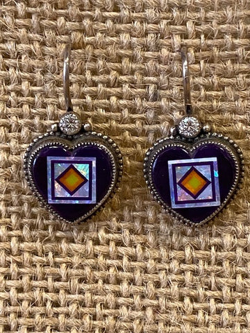 Heart Earrings Sugelite