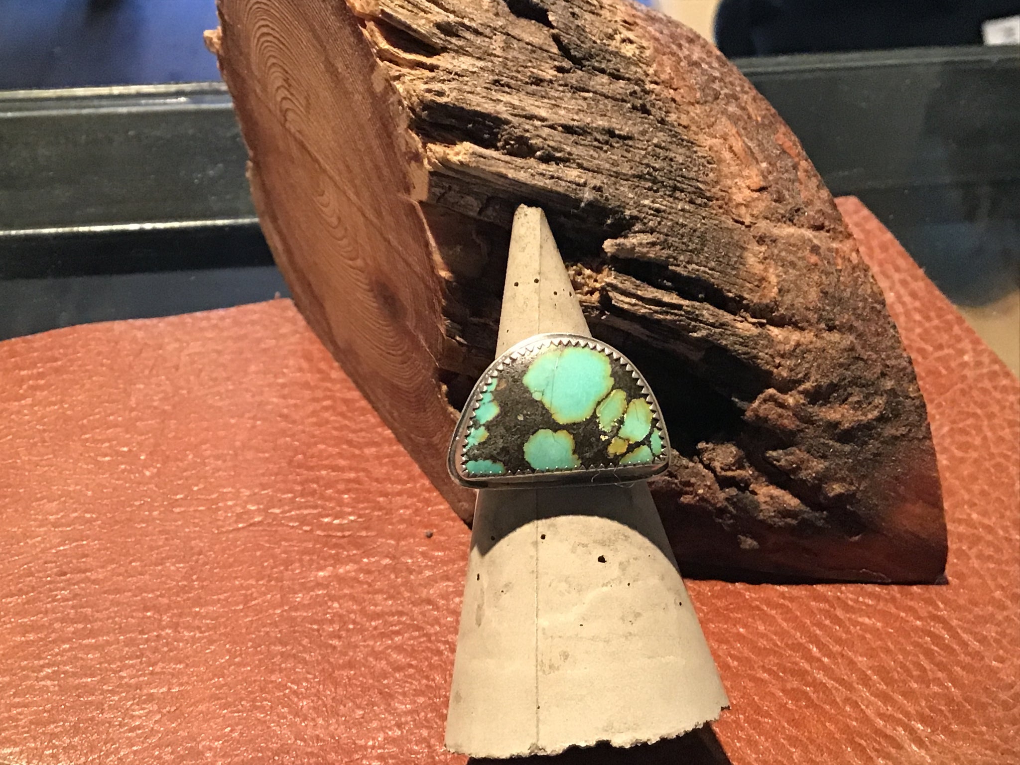 Turquoise Ring Half Moon