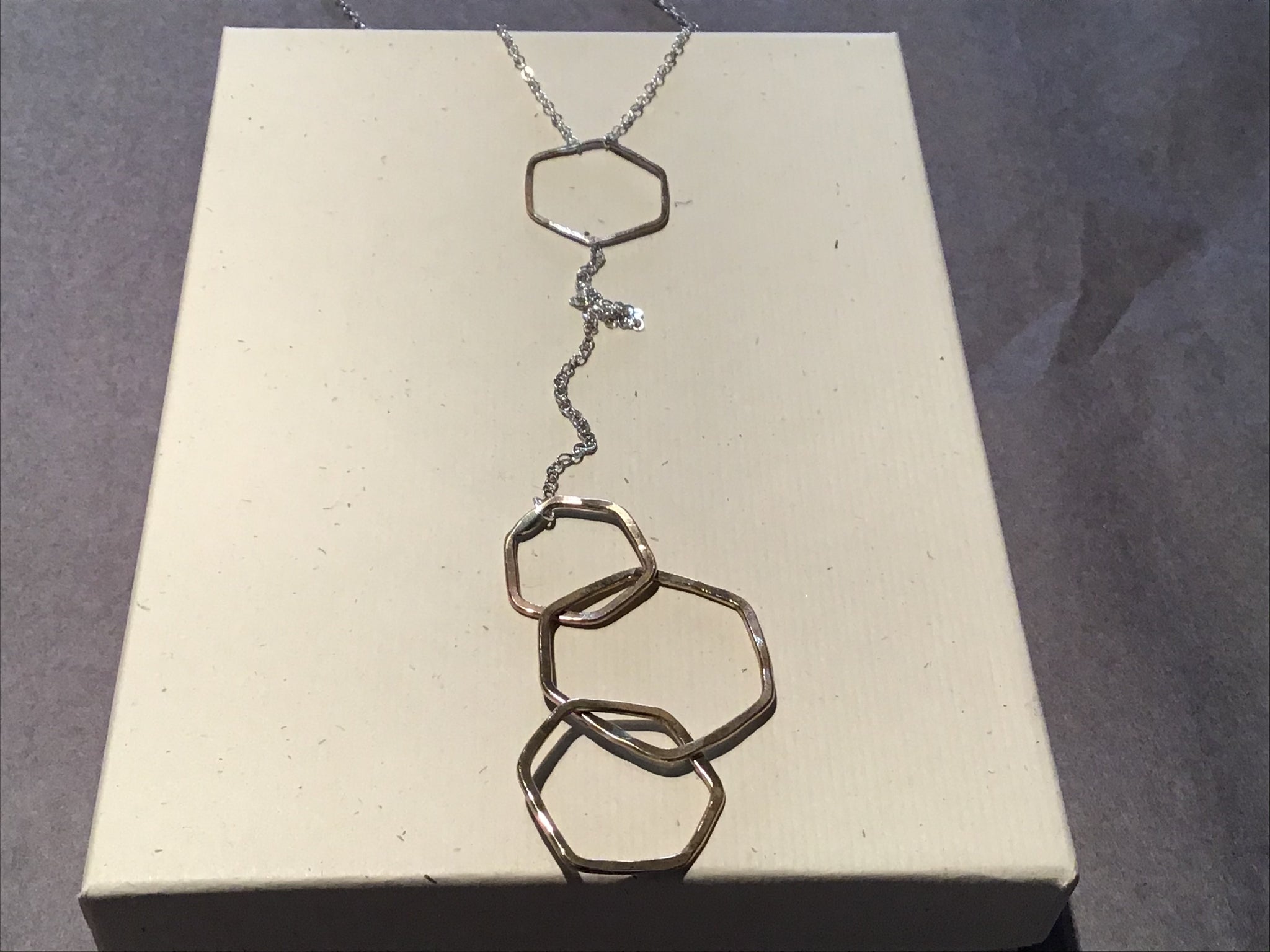 Drifter Bronze Silver Long Lariat
