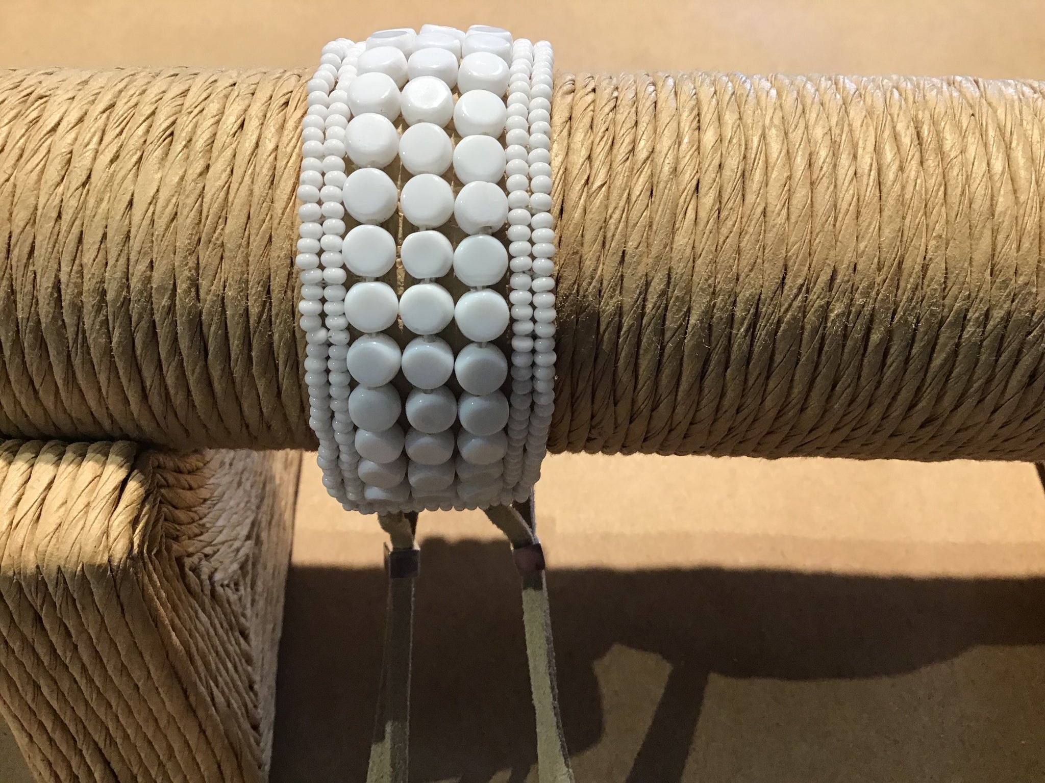 Narrow leather Muli Stripe Cuff