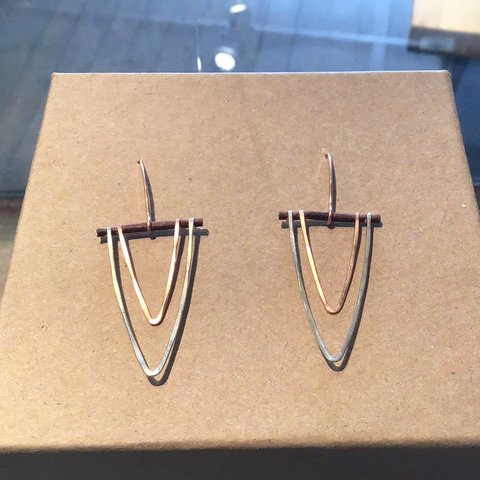 Chevron Earring Double Triangle