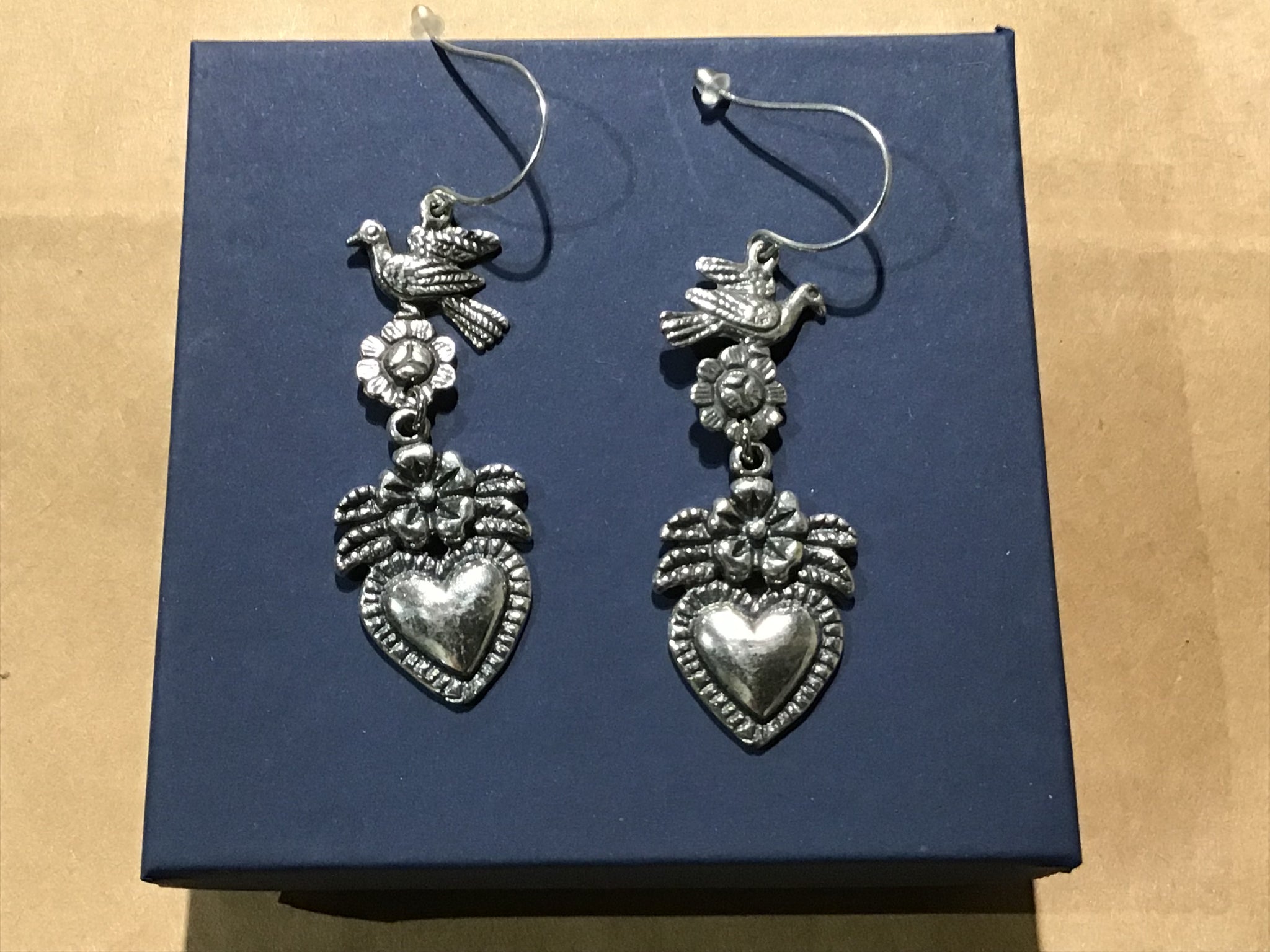 Olmedo Earring Heart w/ Birds