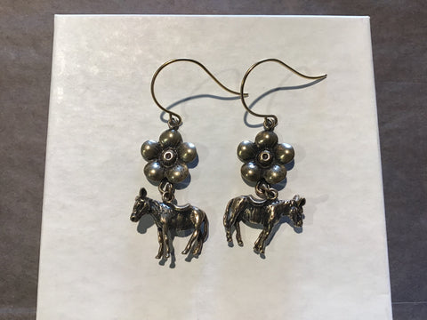 Donkey w/Flower Earring