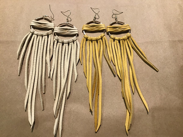 Arvada Fringe Earring Leather