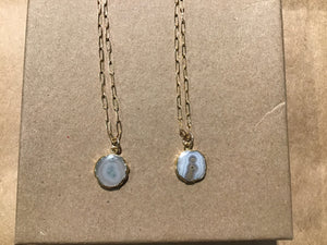Solar Quartz Slice Necklace