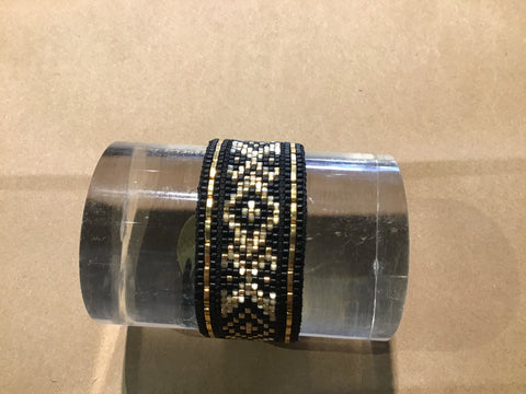 Diamond Blk/Gld Bracelet