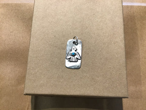 Thunderbird Dog tag w/Turq