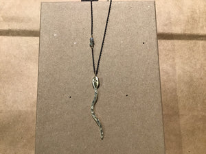 Snake on Chain w/ Beads Bronze