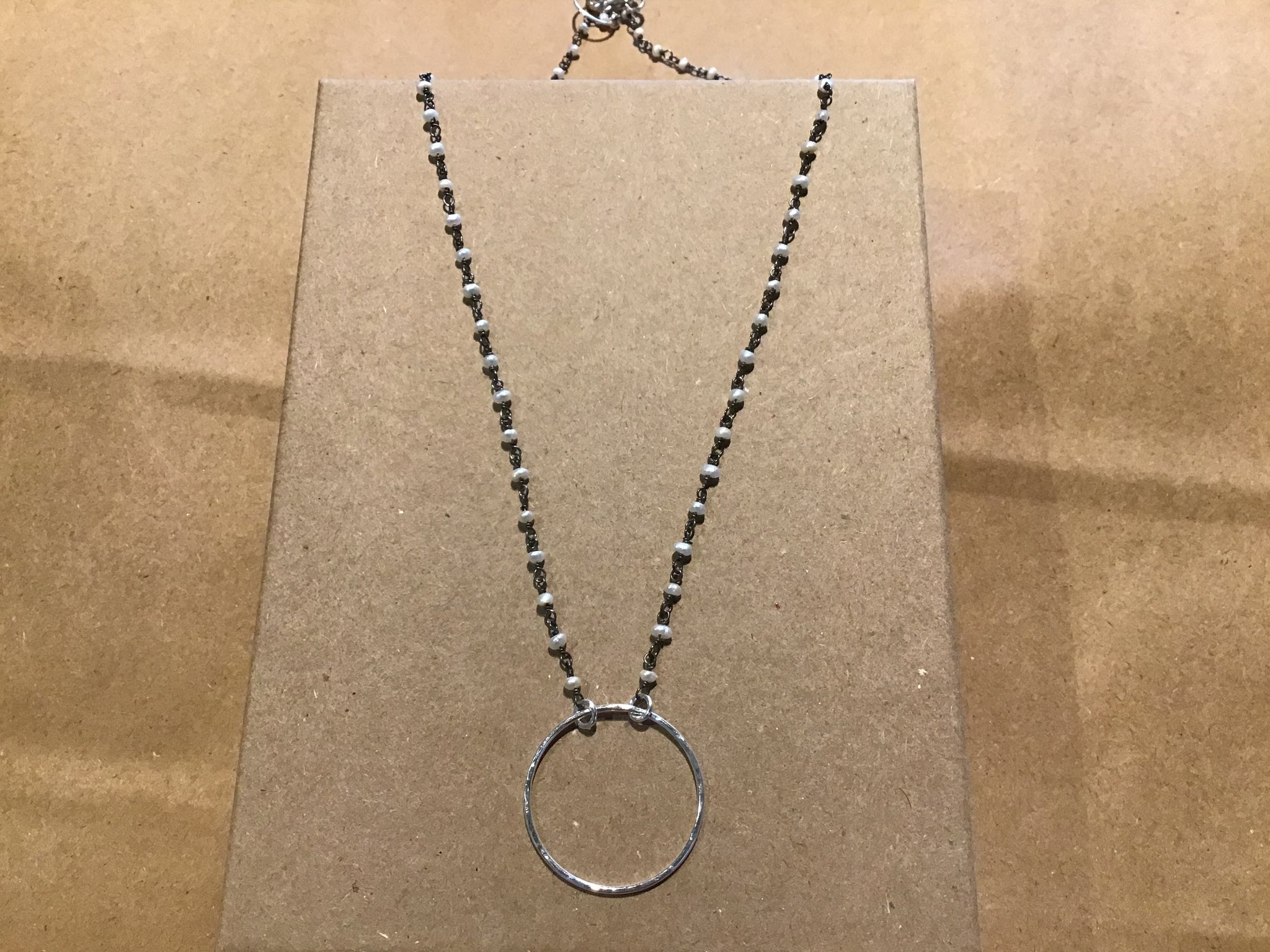 Rivington Necklace Mini Pearls w/Circle