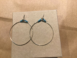 Earring GF Hoop w/ Turquoise