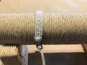 Leather Beaded Bracelet Pearls