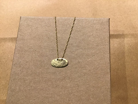 Necklace Oval disc on Chain