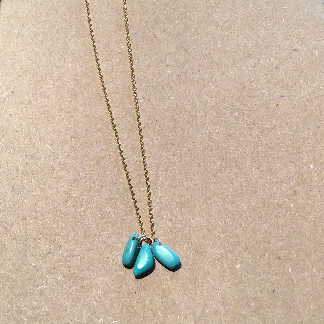 Tiny Turq Charms on Chain 3