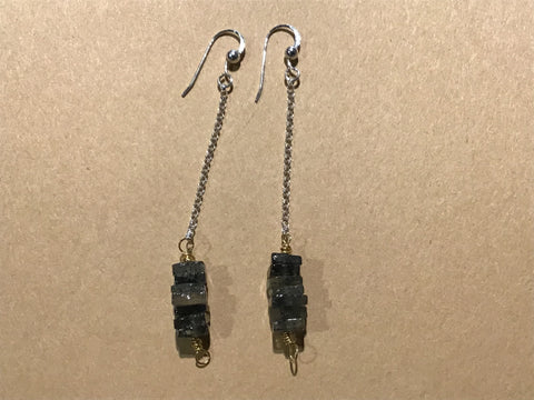 Chain and Agate Earring