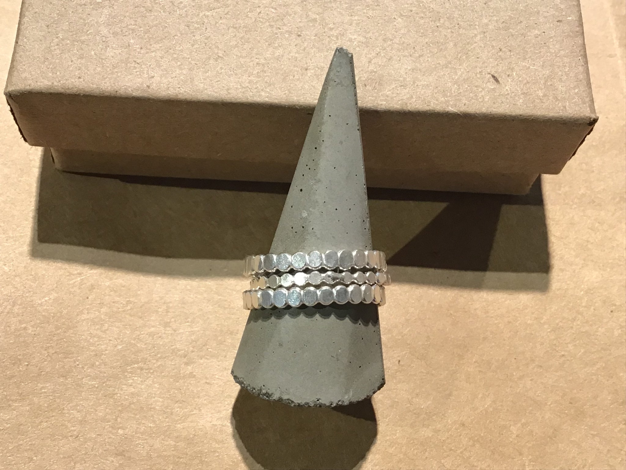 Silver Ring with Dots