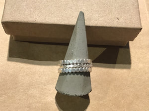 Silver Ring with Dots