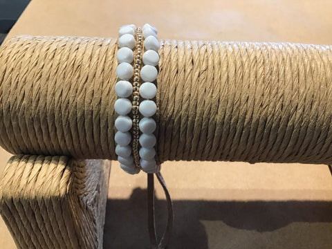 Narrow Decorative Leather Bracelet