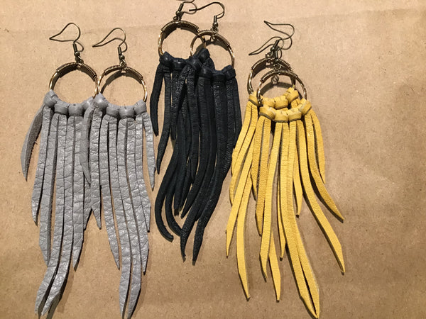 Classic Fringe Earring Leather