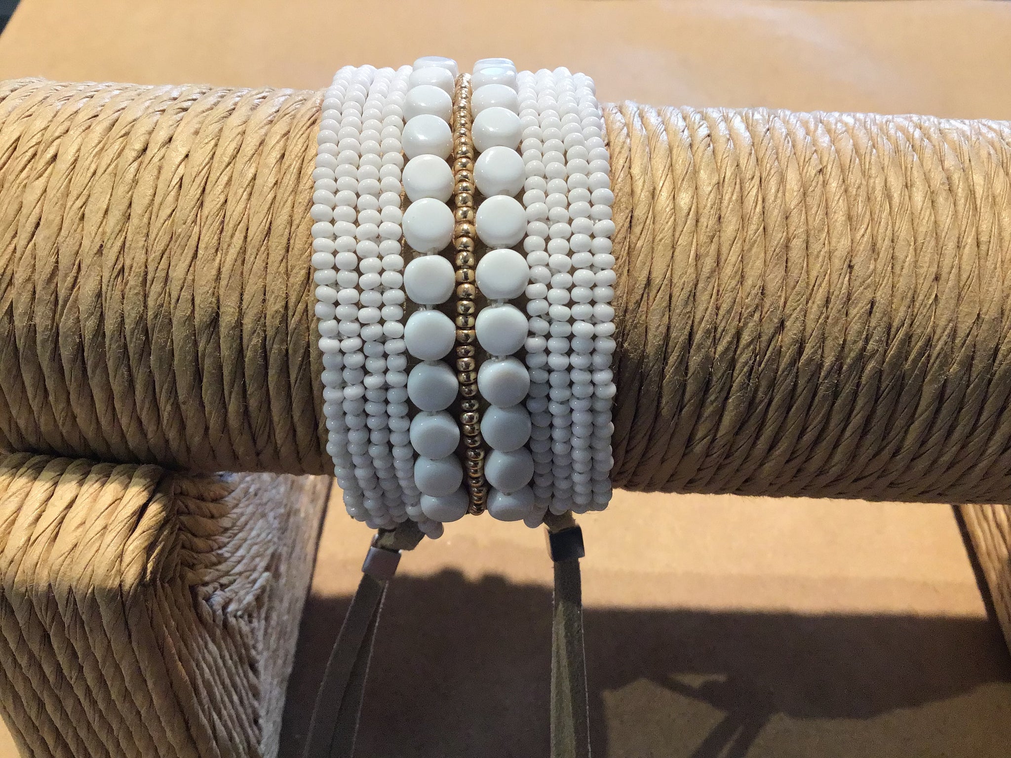 Leather Beaded Bracelet