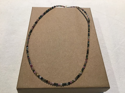 Wire Beaded Gemstone Necklace