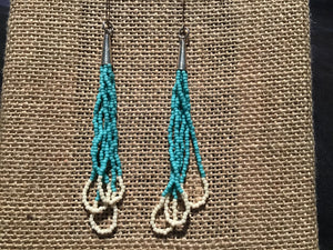 Turquoise Love Beaded Earring