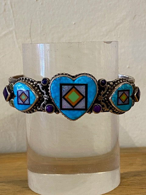 Bracelet Turquoise 3 Hearts