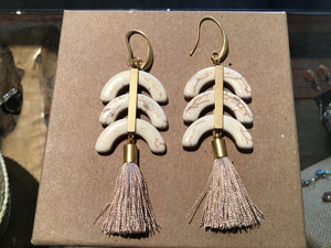 Tassel Earring w/3 Ceescents