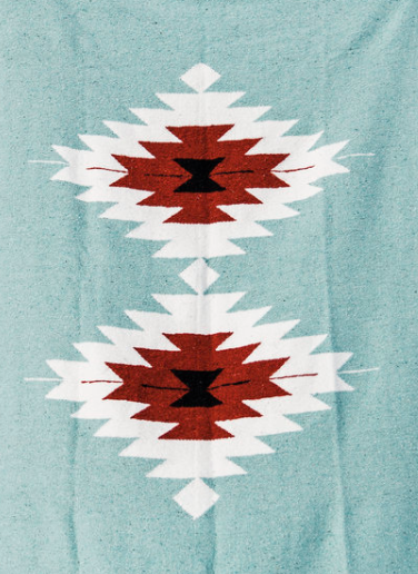 Kaleidoscope Diamond Blanket- Turquoise/Mint
